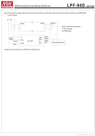 [PowerNex] ממוצע היטב LPF-90D-15 15V 5A 75W פלט יחיד LED אספקת חשמל עם PFC